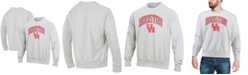 Champion Men's Gray Houston Cougars Arch Over Logo Reverse Weave Pullover Sweatshirt